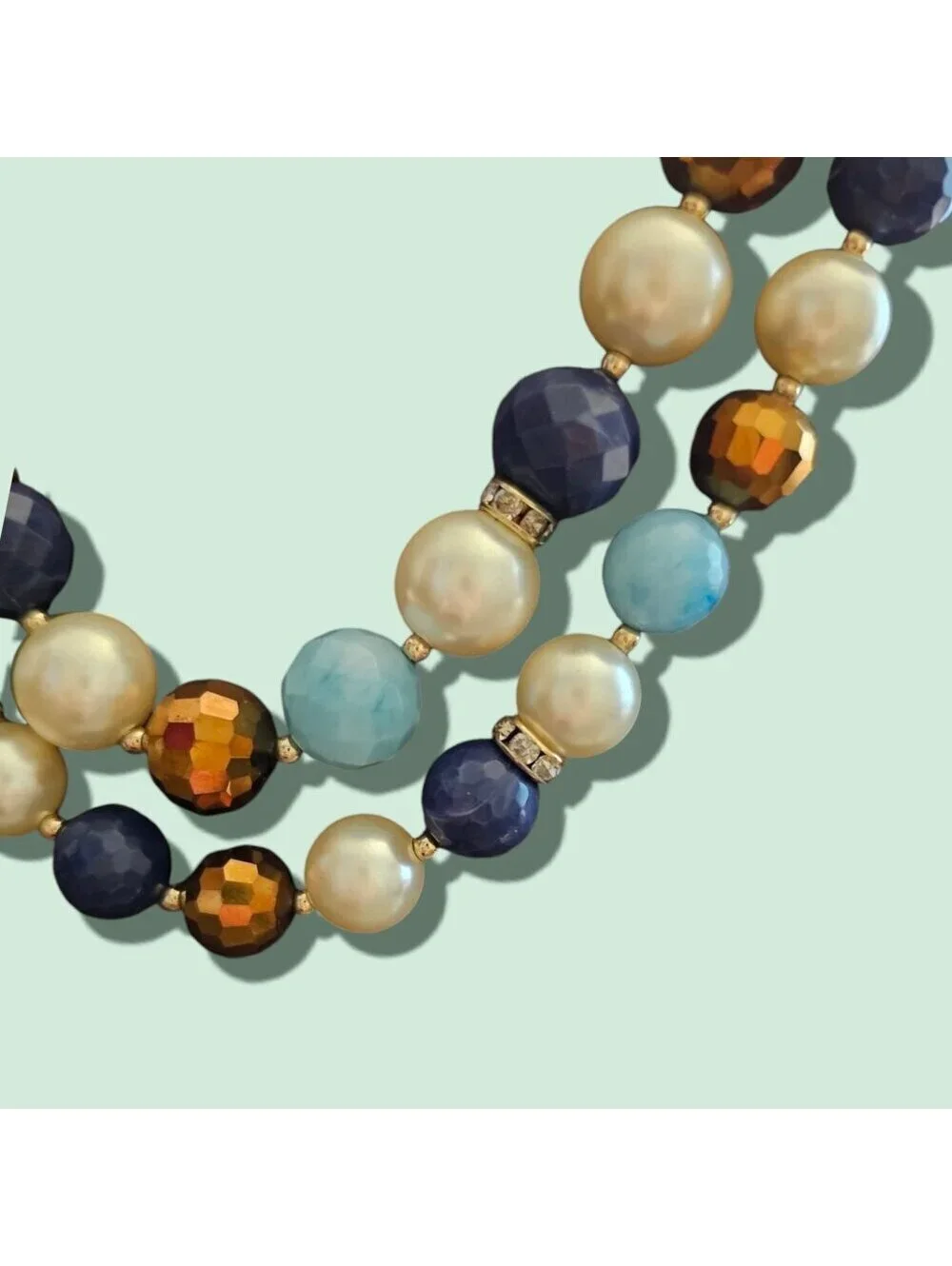 Vintage Double Strand Bill Blass Necklace 16